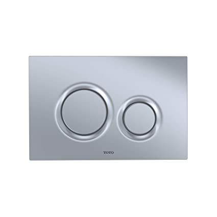 Basic Round Dual Button Push Plate Color: Blanco