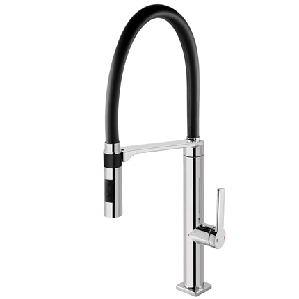 MEZCLADOR MONOCOMANDO PARA COCINA DE MESA DOC - CHROME/BLACK